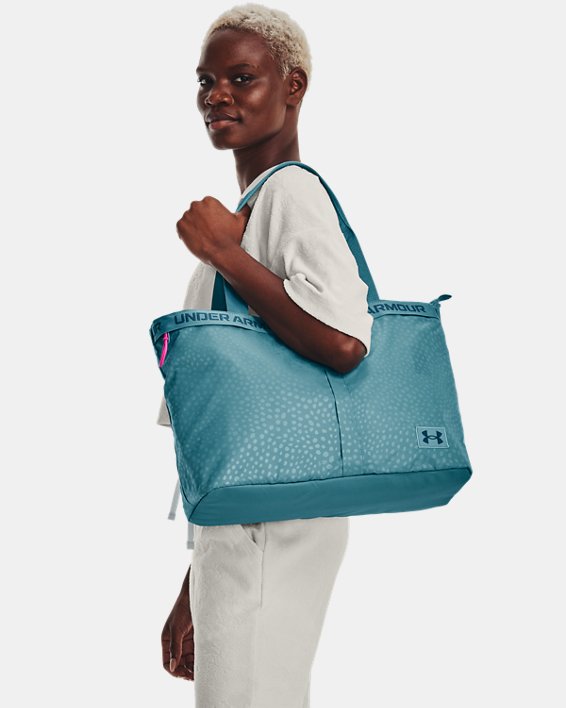 Women's UA Essentials Tote Bag, Blue, pdpMainDesktop image number 4